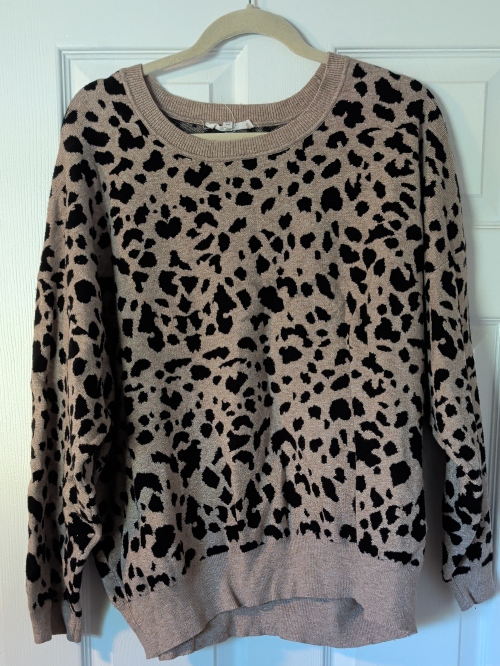 3X Leopard Print Sweater High Quality